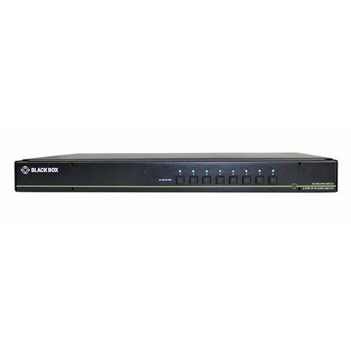 Black Box SS8P-SH-DP-UCAC Secure KVM Switch NIAP3 8-Port Single-Monitor DP 4K30 USB AUD CAC