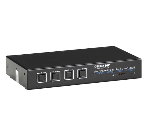 Black Box SW4009A-USB-EAL 4-Port Secure KVM Switch VGA USB w/CAC Reader EAL4+