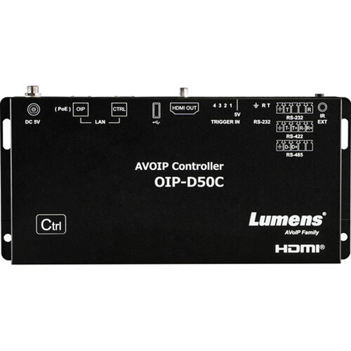 Lumens OIP-D50C AV Over IP Controller (Black)