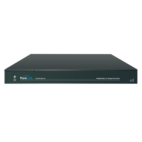 PureLink VIP-NET-0424-1G 1G Media Hub - 24 Port 1000Base-X SFP, 4 Port 1000Base-T