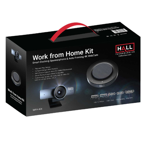 Hall Technologies (formerly Hall Research) HT-WFH-KIT Work for Home Kit 4K AI Camera & Speakerphone Docking Station