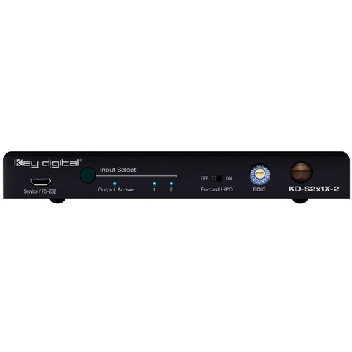 Key Digital KD-S2X1X-2 2 Input Slim Series HDMI Auto Switcher