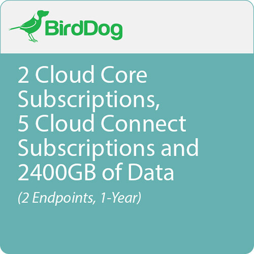 BirdDog BDCLOUDBEST12M 2 Cloud Core + 5 Connect + 2400GB Data Bundle (1-Year)