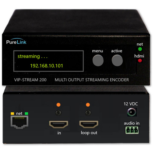 PureLink VIP-STREAM-200 1080p H.264 Encoder w/ Front Panel Controls