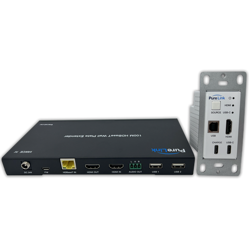 PureLink HWCE IV TX/RX 4K60 100 Meter Wallplate Extender Switching System with RX Local Auto Switching Input