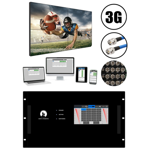 WolfPack 3G 24x36 SDI Matrix Switch showing front panel Color Touch Screen