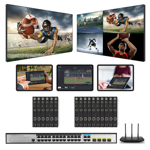 1080p 6x10 HDMI Over LAN Matrix Switcher w/Real Time iPad Video Preview