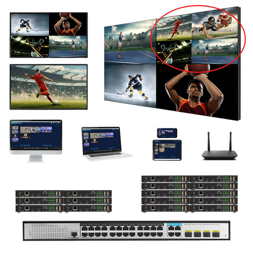 4K 30 Hz 6x10 POE HDMI Over LAN Matrix Switch w/Real Time iPad Video Preview & Video Walls