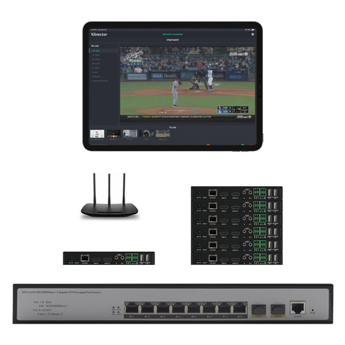 1x6 4K 30 Hz POE HDMI Over LAN Splitter w/Real Time iPad Video Preview