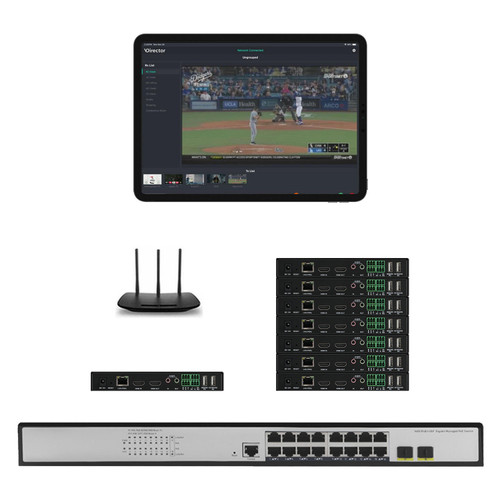 1x7 4K 30 Hz POE HDMI Over LAN Splitter w/Real Time iPad Video Preview