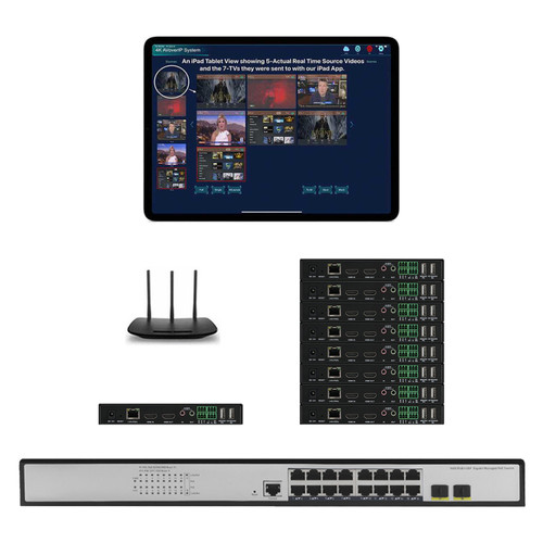 1x8 4K 30 Hz POE HDMI Over LAN Splitter w/Real Time iPad Video Preview