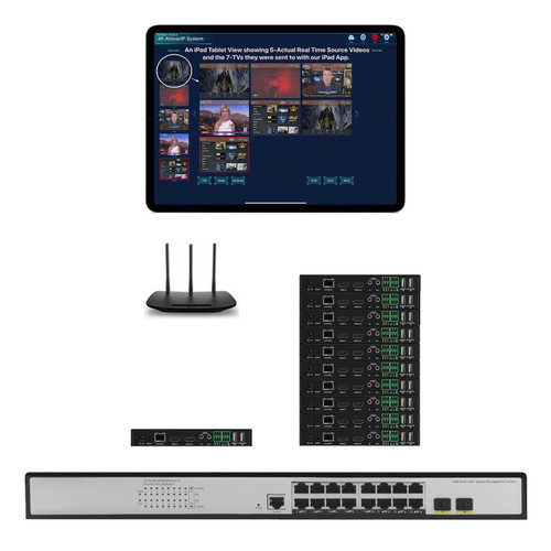 1x10 4K 30 Hz POE HDMI Over LAN Splitter w/Real Time iPad Video Preview