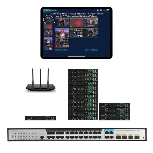 1x16 4K 30 Hz POE HDMI Over LAN Splitter w/Real Time iPad Video Preview