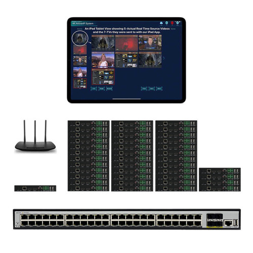 1x40 4K 30 Hz POE HDMI Over LAN Splitter w/Real Time iPad Video Preview