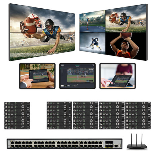 Sports Bar 8x32 HDMI Over LAN Matrix Switcher w/Real Time iPad Video Preview