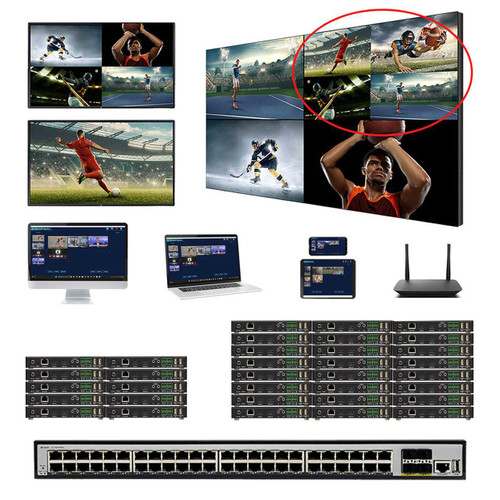 Sports Bar 4K 30 Hz 10x24 POE HDMI Over LAN Matrix Switch w/Real Time iPad Video Preview & Video Walls