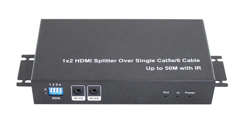 1x2 HDMI Splitter over CAT6 with Bi-Directional IR