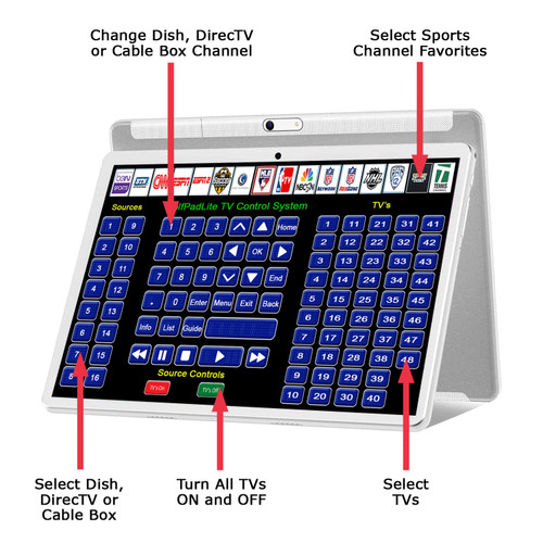 WolfPadLite DISH, DirecTV & Cable Box Tablet TV Control System