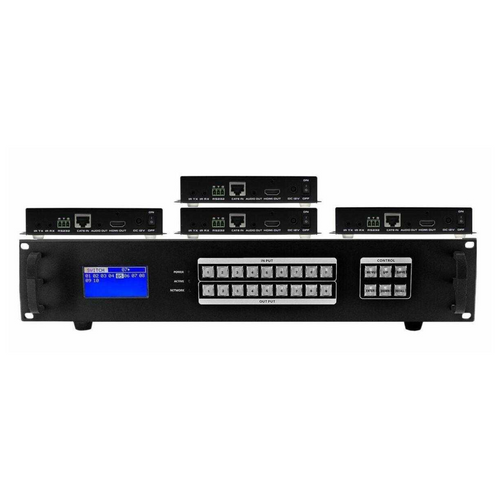 WolfPack 4K 30 Hz 1x4 HDMI HDBaseT Splitter w/4-HDBaseT Receivers & Output Control to 330' WolfPack 4K 30 Hz 1x4 HDMI HDBaseT Splitter w/4-HDBaseT Receivers & Output Control to 330'
