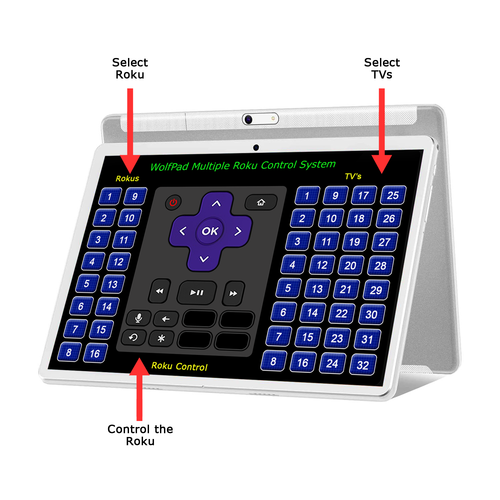 WolfPad Multiple Roku Tablet Control System