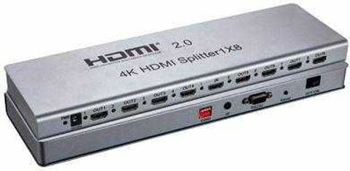 4K 1x8 HDMI 2.0 Splitter with EDID Management