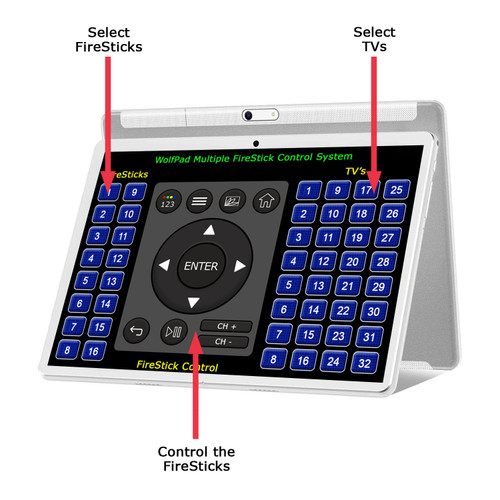 WolfPad Multiple FireStick Tablet Control System