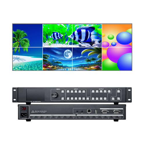WolfPack 4K 30 Hz 8x8 Seamless HDMI Matrix with Video Wall, Splicing & Splitter Modes