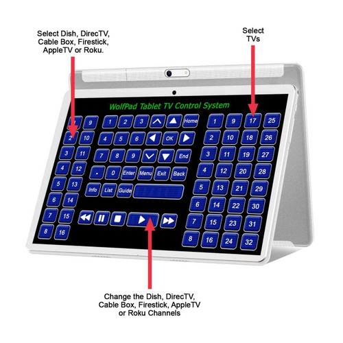 WolfPadLite Infinity Cable Box Tablet TV Control System