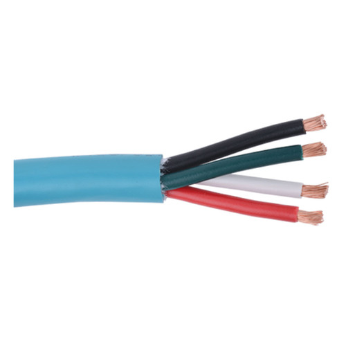 Liberty Wire & Cable 12-4C-EX+-WHT 500' White EXTRAFLEX 12 AWG 4-Conductor Heavy-Duty Speaker Cable Reel