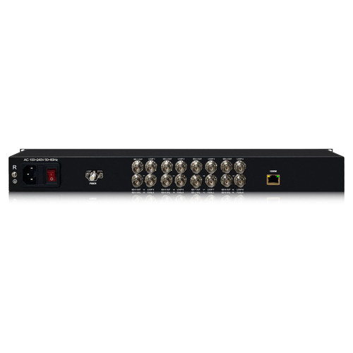 Thor Broadcast F-8SDI-3G-GET-TxRx-RM 8-Channel SD/HD/3G-SDI With Gigabit Ethernet  Over Fiber Transmitter/Receiver Kit