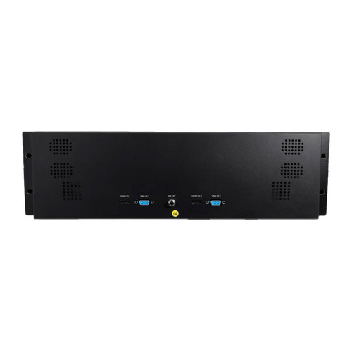 Zenty ZT-409 4K 30Hz 7-Inch Rack Mount Dual Monitor w/ HDMI & VGA
