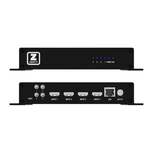 Zenty ZT-514 4K 30Hz 4-Port HDMI H.264 H.265 Encoder with 4 Audio Inputs