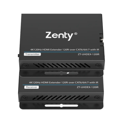 Zenty ZT-489 4K 120Hz HDMI Extender over Single Cat6/6A/7 Cable (120ft.)
