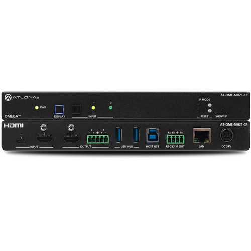 Captivate AT-OME-MH21 Omega 4K/UHD Meeting Hub Switcher with USB-C and HDMI Inputs and HDMI Output