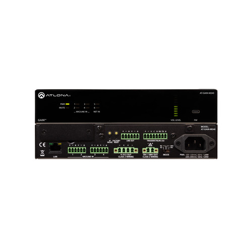 Gain Audio (Atlona) AT-GAIN-M240 240W Stereo / Mono Mixer Amplifier