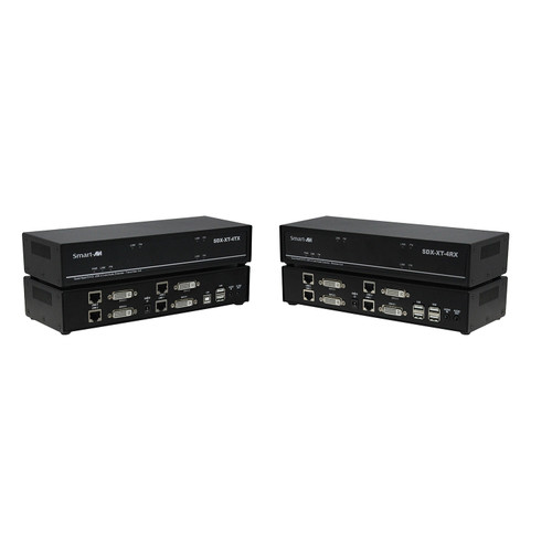 Smart-AVI SDX-XT-4P-S 4K Quad Head DVI-D - USB 2.0 - Audio - CAT5/5e/6 Extender