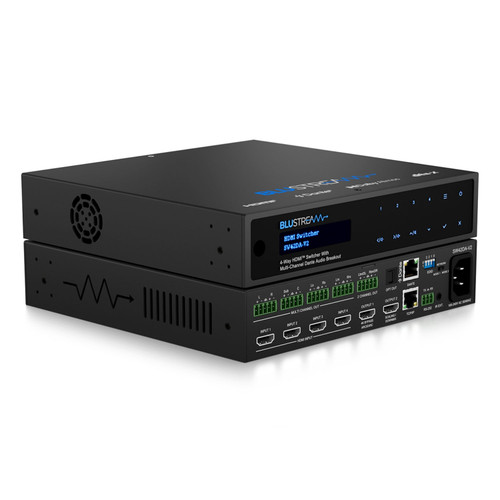 Blustream SW42DA-V2 4-Way HDMI Switcher with Multi-Channel Dante Audio Breakout