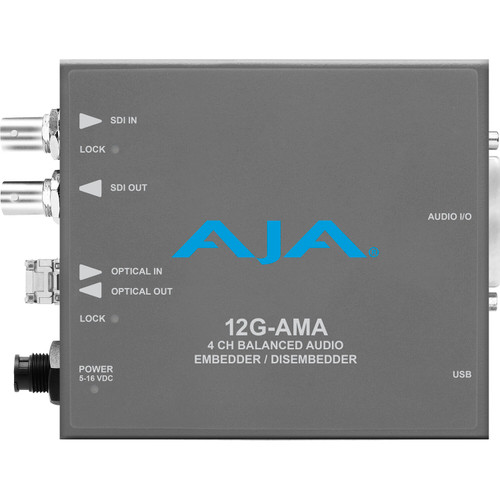AJA 12G-AMA-TR 12G-SDI Input and Output up to 4K/UltraHD with LC Fiber Transceiver