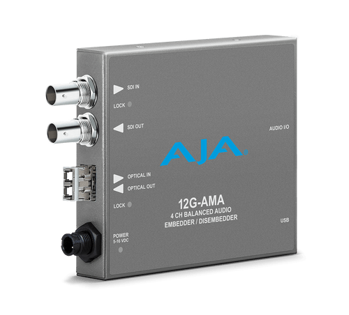 AJA 12G-AMA-R 12G-SDI Input and Output up to 4K/UltraHD with LC Fiber Receiver