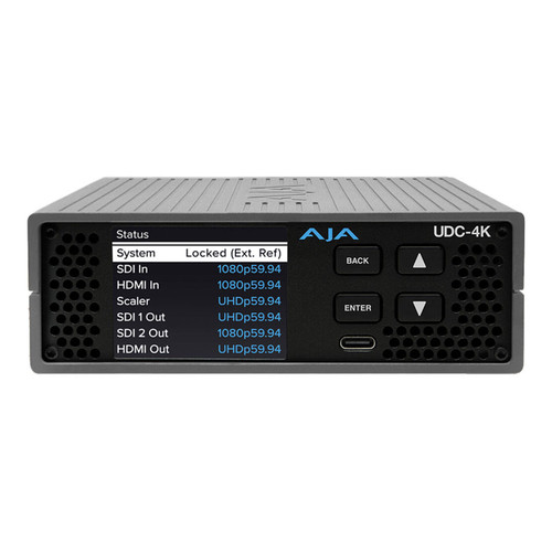 AJA UDC-4K 12G-SDI & HDMI Up, Down, Cross-Converter with Frame Sync