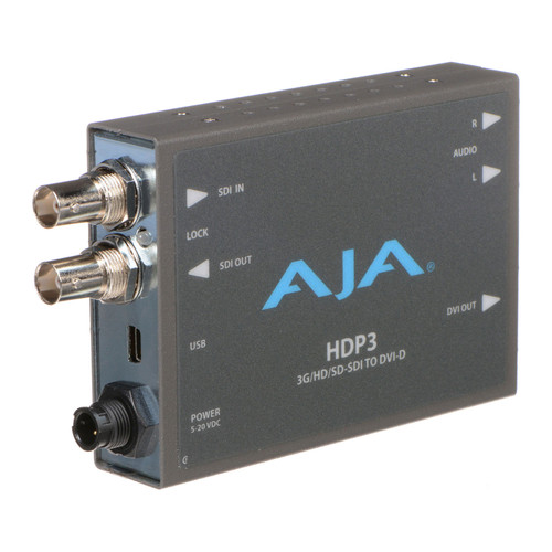 AJA HDP3 3G-SDI to DVI-D and Audio Converter