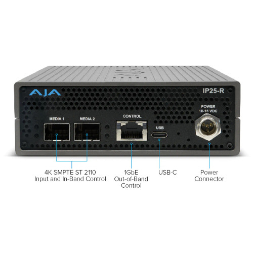 AJA IP25-R High Performance 4K SMPTE ST 2110 and 12G-SDI/HDMI Converter