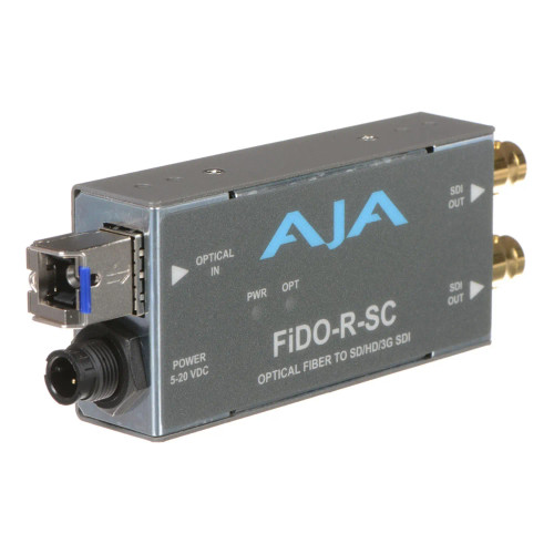 AJA FiDO-R-SC 1-Channel Single-Mode SC Fiber to 3G-SDI Receiver