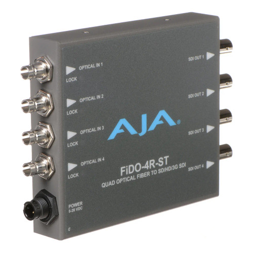 AJA FiDO-4R-ST 4-Channel Single-Mode ST Fiber to 3G-SDI Receiver
