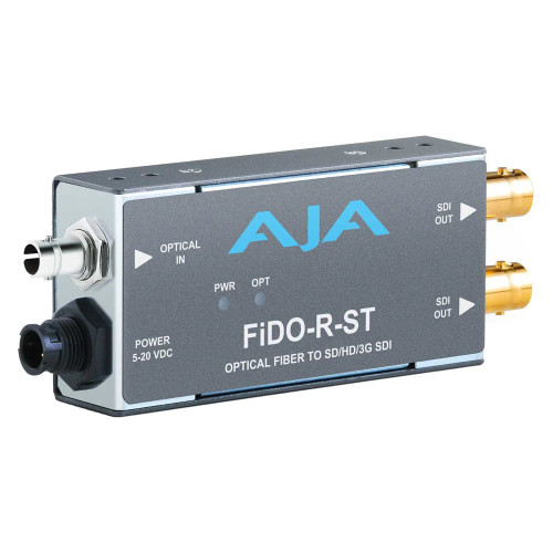 AJA FiDO-R-ST 1-Channel Single-Mode ST Fiber to 3G-SDI Receiver