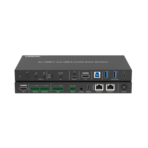 DVDO USBC-HDMI-PS-21-XL 4K 2x1 Presentation Switcher with USB-C & HDMI Inputs, Audio Input & Output, 2 LAN Ports