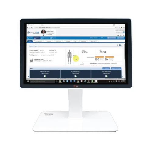 Hall Technologies HT-HVMT27-2K 27 Inch 2560x1440 @60Hz Medical Touch 2K Monitor with Stereo Audio Inputs & Desktop Stand