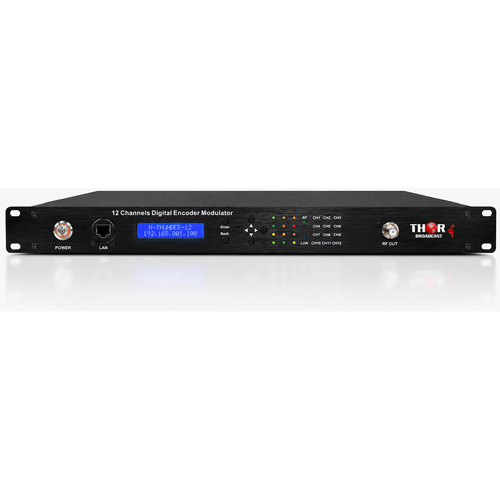 Thor Broadcast H-THUNDER-12 Full HD 1080p 1RU 12-Channel HDMI CATV RF QAM/ATSC Modulator