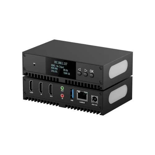 WolfPack 4K 30 HDMI to H.264 & H.265 POE Standalone Encoder with Tally Light, HDCP 2.2, WIFI and Zero Latency