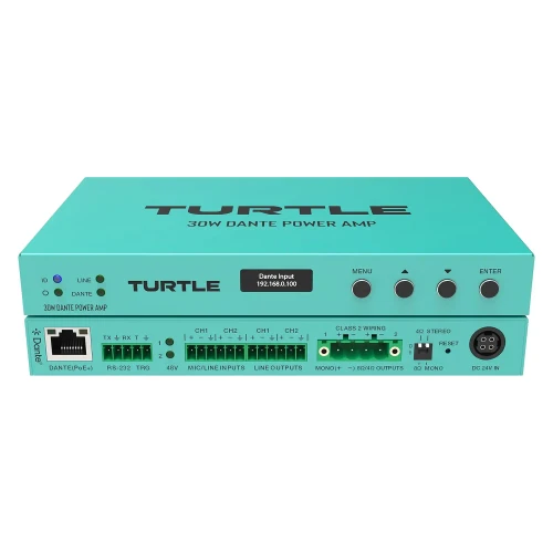 Turtle AV TAV-DPA30D Dante Power Amplifier 30W PoE+